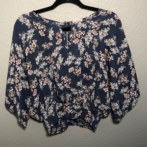 Blue Floral Blouse